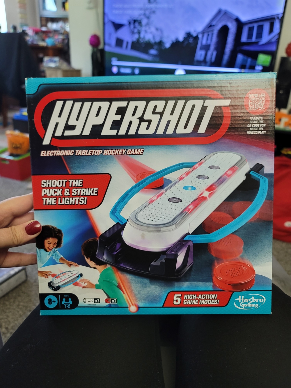 Hasbro HyperShot Electronic Tabletop Hockey Game - Blue & Red Accents
